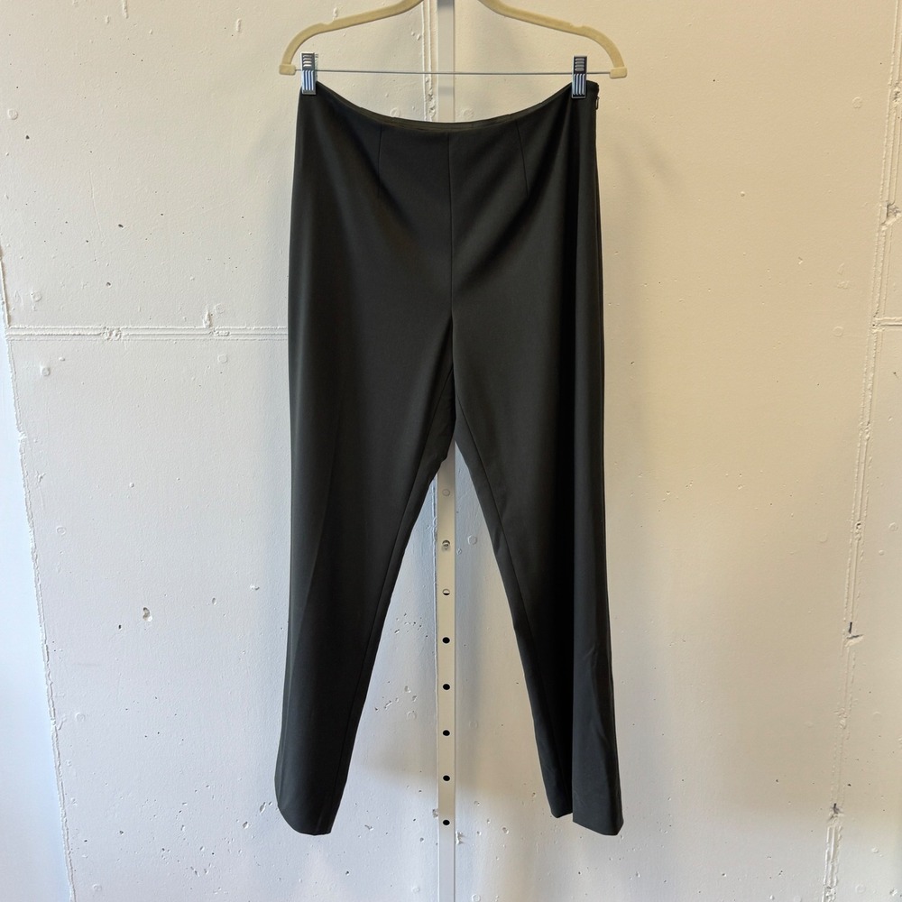 Worth Petite Wool Blend Dress Pants Trousers Dark Olive Green Size 10 Flat Front